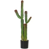 HOMCOM Plantă artificială de interior 111 cm, cactus artificial &icirc;n ghiveci, pentru casă, birou, living, dormitor, verde | Aosom Romania