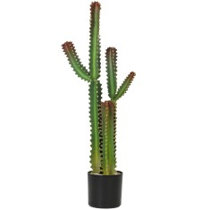 HOMCOM Plantă artificială de interior 111 cm, cactus artificial &icirc;n ghiveci, pentru casă, birou, living, dormitor, verde | Aosom Romania