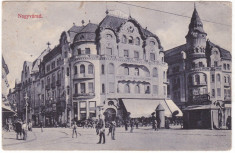 #Z.2292- Ro, Nagyvarad, Oradea c.p. circulata 1911: Hotel &amp;quot;Fekete sas&amp;quot;, animat foto