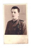 Foto tip CP roman in uniforma maghiara 1944, Alb-Negru, Romania de la 1950, Militar
