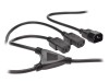 Cablu de Alimentare IEC C13 x2 la IEC C14 1.7m Negru 10A 250V, Digitus