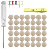 Set 60 Capse Tapiterie Auto Bej + Instrument Montaj - Kit Reparatie Plafon, Elemente Habitaclu