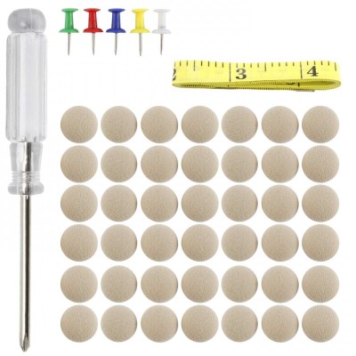 Set 60 capse, pentru reconditionare tapiterie/plafon auto cu instrument de instalare, Bej foto