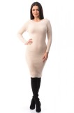 J939-15 Rochie simpla si mulata pe corp cu maneci lungi, S/M