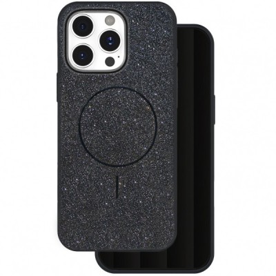 Husa MagSafe pentru Apple iPhone 14 Pro, OEM, Glitter Thin Mag, Neagra foto