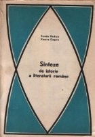 Sinteze de istorie a literaturii romane, Editie 1971 foto