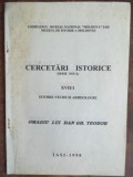 Cercetari istorice XVII/I Istorie veche si arheologie- Omagiu lui Dan Gh. Teodor