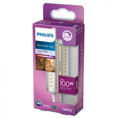 Bec LED Philips, R7S, 14W (100W), 1800 lm, lumina neutra (4000K) ,dimabil, 118mm foto