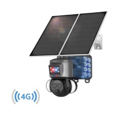 Camera de Supraveghere Cu Incarcare Solara 4G Panou 20W, 4K, ZOOM 12X, FullHD, Rain Charging, Rotire Din Aplicatie, Rezistenta La Apa IP 66