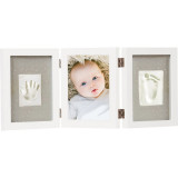 Happy Hands Triple Frame set de mulaj pentru amprentele bebelușului 3 x 17&times;22 cm