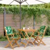 VidaXL Set mobilier bistro, 3 piese, textil model frunze/lemn masiv 3281884