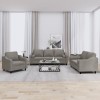 Gossi set de canapele cu perne, 3 piese, gri taupe, textil