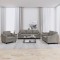 Gossi set de canapele cu perne, 3 piese, gri taupe, textil