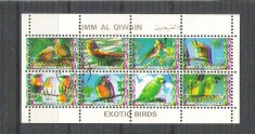 Umm al Qiwain - Birds, perf. mini block, used AB.055