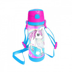 Termos cu pai, 500 ml, Coral High, Roz-Bleu, Unicorn