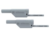 Cablu măsurare 16A 4mm mufă banană gri SCH&Uuml;TZINGER VSFK 8700/1/100