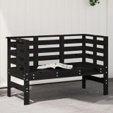 Cumpara ieftin Bancă de grădină, negru, 111,5x53x71 cm, lemn masiv de pin