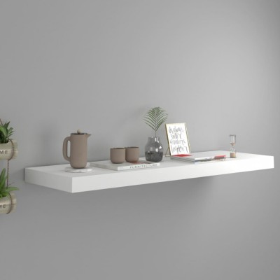 vidaXL Raft de perete suspendat, alb, 80x23,5x3,8 cm, MDF foto
