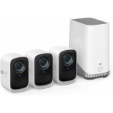 Kit supraveghere video eufyCam 3C S300, 4K Ultra HD, BionicMind&trade;, Nightvision,, Eufy