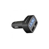 Incarcator auto 3 in 1: voltmetru, termometru si incarcator cu 2 porturi USB Cod: PG281 Automotive TrustedCars, Oem