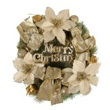 Cumpara ieftin Coronita Craciun auriu verde 30x8 cm