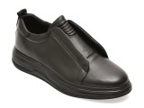 Pantofi Sport Barbati Otter, Piele Naturala, Negri, Model 5054, Talpa Cauciuc Termoplastic, Stil Casual Urban