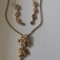 Set BIJUTERII dama nunta,nasa(colier +cercei)-lantisor NOX placat cu Aur 18k