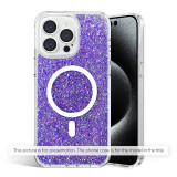 Husa pentru iPhone 12 Pro Max, Techsuit Sparkly Glitter MagSafe, Purple