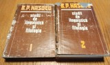 STUDII DE LINGVISTICA SI FILOLOGIE - 2 Vol. - B. P. Hasdeu -1988, 333+589 p., Alta editura