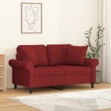 vidaXL Perne decorative, 2 buc., roșu vin, 40x40 cm, material textil