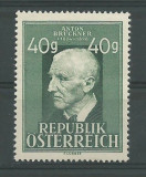 AUSTRIA 1949 - ANIVERSARI , MUZICIAN , COMPOZITOR , A. BRUCKNER TIMBTRU MNH, Nestampilat