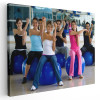 Tablou oameni pe mingi fitness facand exercitii Tablou canvas pe panza CU RAMA 20x30 cm
