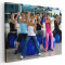 Tablou oameni pe mingi fitness facand exercitii Tablou canvas pe panza CU RAMA 70x100 cm