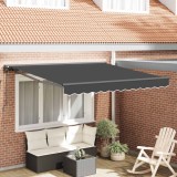 vidaXL Cortina Retractabilă Antracit 300 x 250 cm Aluminiu și țesătură 3329933