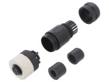 Conector M12 mamă 4 pini, drept
