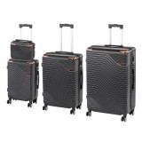 TraveLux Urban XXIV gurul&oacute;s bőr&ouml;nd szett fekete