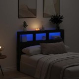 VidaXL Dulap pentru tăblie cu LED Stejar negru 140x17x102 cm