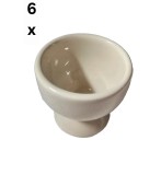 Set 6 suporturi de ou, 4 cm, Crem