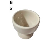 Set 6 suporturi de ou, 4 cm, Crem