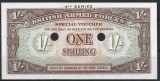!!! RARR : MAREA BRITANIE , VOUCHER MILITAR - 1 SHILLING (1962} - P M32 b - UNC / CEL DIN SCAN