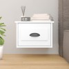 Noptiera perete Gossi, alba, 41.5x36x28 cm, sertar, lemn prelucrat, montare usoara, design modern