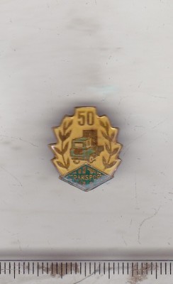 bnk ins Romania - insigna Auto Transport - 50 ani foto