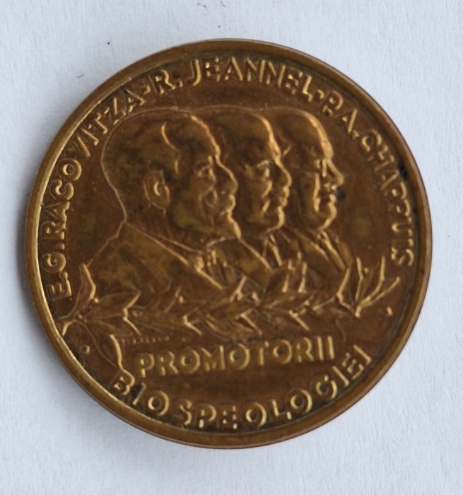 Promotorii Bio Speologiei - E. Racovita, R. Jeannel, A. Chappuis, insigna Rara