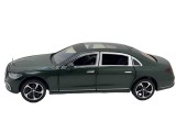 Macheta Mercedes S-Class - 18 cm - Deschide usi, capota, portbagaj, sunet, lumini, scara 1:24 verde
