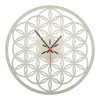 Ceas Perete Metal Floarea Vietii 30cm, Quartz, Otel Vopsit - Decor Modern, Silentios