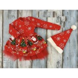 Rochita Rosie cu Caciulita - Motive Craciun - NNK115