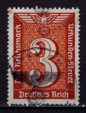 ✅ ( S38 ) Germania Reich 1939/&#039;45 rar timbru fiscal/documente 3 Reichsmark , stampila oficiala ( poate diferi ! ), Stampilat