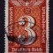 ✅ ( S38 ) Germania Reich 1939/&#039;45 rar timbru fiscal/documente 3 Reichsmark , stampila oficiala ( poate diferi ! )