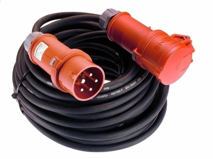Prelungitor trifazic 25m cablu 5G2.5 H07RN-F 16A aprox. 11kW IP44