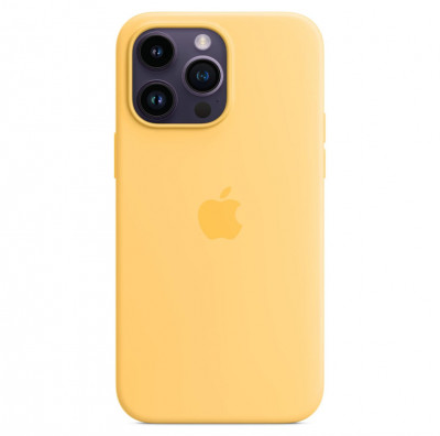Husa din silicon Apple iPhone 14 Pro Max cu MagSafe, Galben Sunglow , , , , , , , - RESIGILAT foto